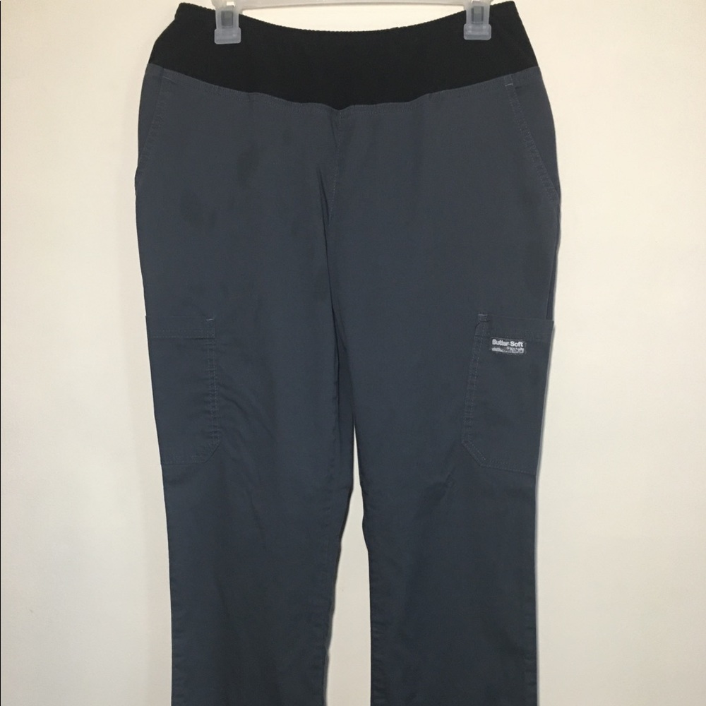Butter-Soft Stretch Scrubs in Dark Grey - Size MP